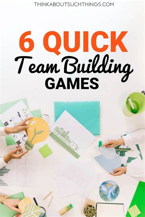 6 Quick Team Building Games to Energize your team | Work team building activities, Fun team ...