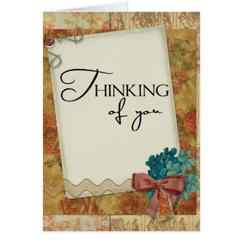 Vintage Love Thinking Of You Card | Zazzle