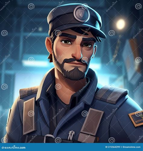 Portrait of a Postman in Uniform. AI Generated Stock Illustration ...