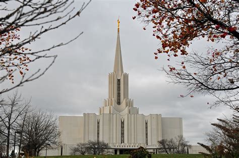 The Jordan River Utah Temple in the Fall