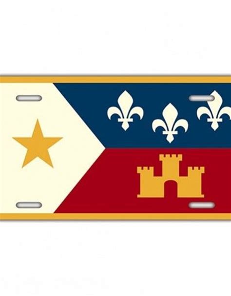 Acadian Flag License Plate - Parish Ink