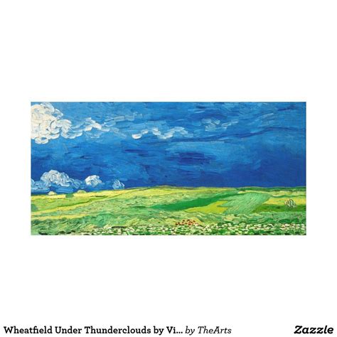 Wheatfield Under Thunderclouds by Vincent van Gogh Canvas Print | Zazzle.com | Landscape canvas ...