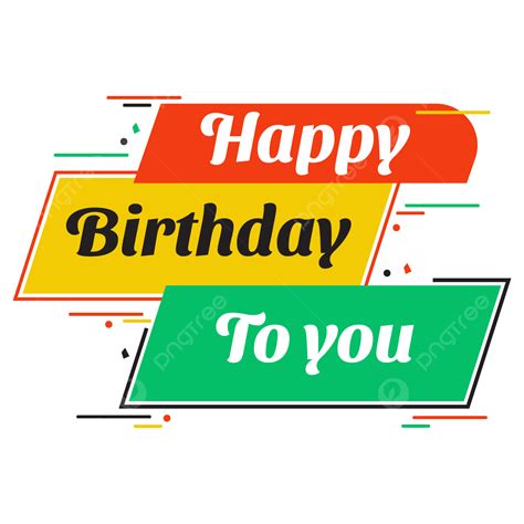 Happy Birthday 3d Vector PNG Images, Happy Birthday Png Transparent ...