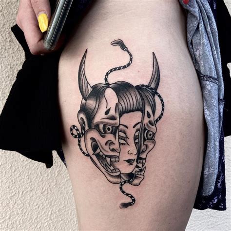 UPDATE: 36 Powerful Hannya Mask Tattoos (June 2020) | Hannya mask ...