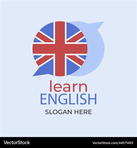 English logo design template Royalty Free Vector Image