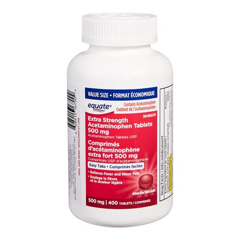 Equate Extra Strength Acetaminophen Tablets 500 mg | Walmart Canada