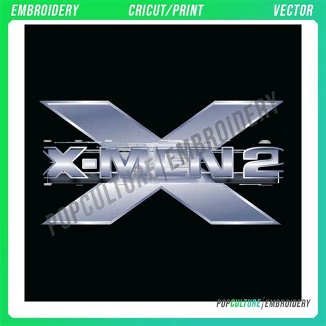 X MEN - Official Logo for Embroidery & Vector • Pop Culture Embroidery ...