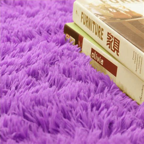 Smooth Fur Rug Fluffy Carpet purple – Malaki Households