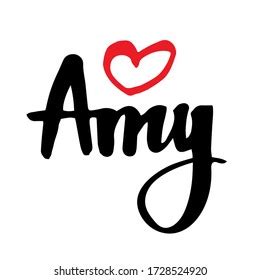 Female Name Amy Hand Drawn Vector Stock Vector (Royalty Free ...