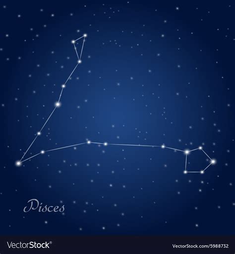 Pisces constellation Royalty Free Vector Image