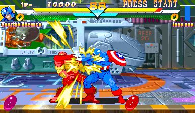 Screenshot of Marvel Super Heroes (Arcade, 1995) - MobyGames