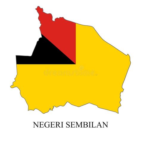 Negeri Sembilan Map Vector Illustration. Stock Vector - Illustration of ...