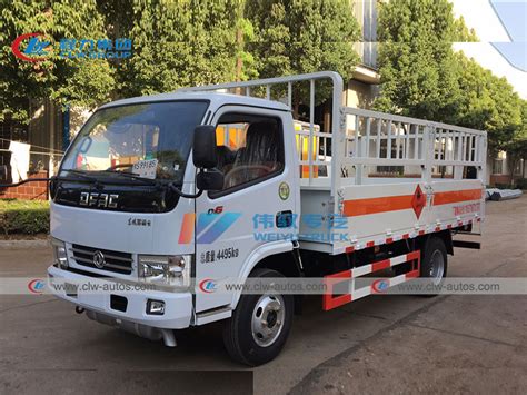 5 Ton Dongfeng LPG Gas Cylinder Delivery Truck With 1 Ton Lifting Platform