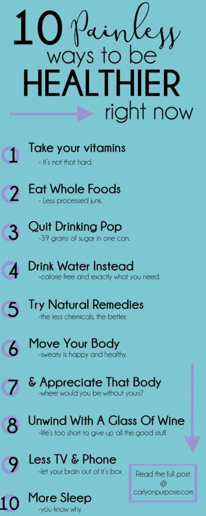 10 Painless Ways to Get Healthier RIGHT NOW | Ways to be healthier, How to stay healthy, Get healthy