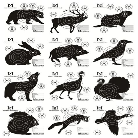 25pcs Archery Target Card Papper Shooting Targets 15cmx15cm Pistol Gun ...