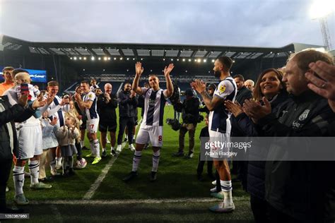 West Bromwich Albion players and staff form a guard of honour to ...