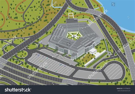 Aerial View Pentagon Vector Clip Art Stock Vector (Royalty Free ...