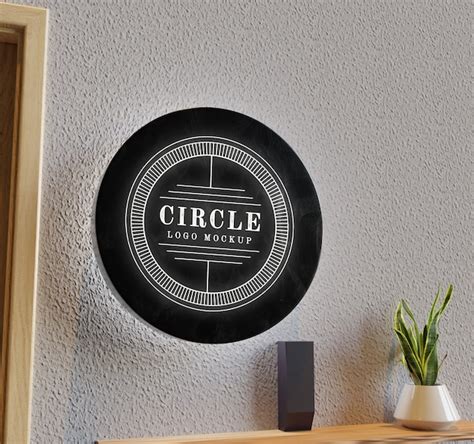 Premium PSD | Circle logo mockup design