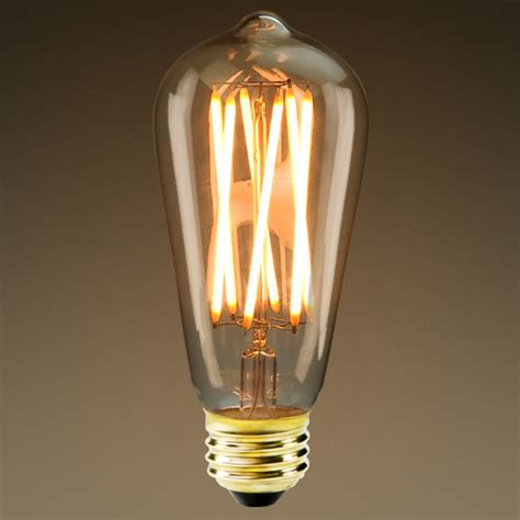 LED Edison Bulb - 6W- 40W Equal - 2200K - PLT KST58N/6L/S/GO/22K