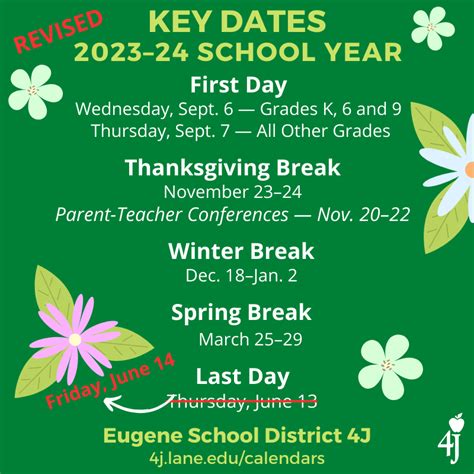 Eugene School District 4J - Calendars