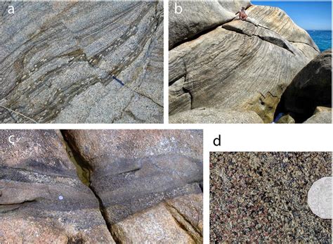 Examples of layered schlieren in granitic plutons. a illustrates... | Download Scientific Diagram