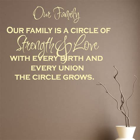 Our Family Is A Circle Of Strength And Love Quote Wall Sticker - World of Wall Stickers