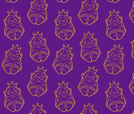 Billiken Fabric Crown Royal fabric - lartist - Spoonflower