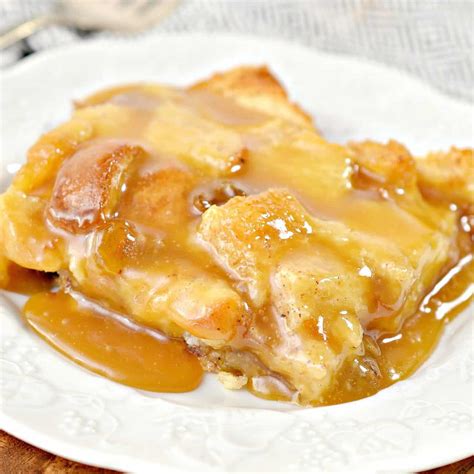 Old Fashioned Bread Pudding with Vanilla Sauce - Sweet Pea's Kitchen