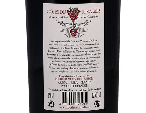 Cotes du Jura Rouge Fruitiere Vinicole d Arbois 2018