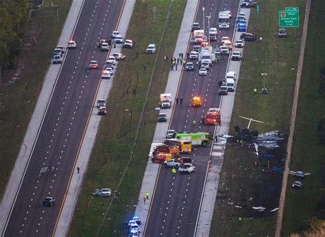 Aerial views of Naples, Florida I-75 plane crash: 2 confirmed dead