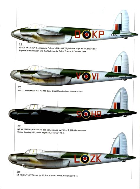 de Havilland DH.98 Mosquito ,Night fighter variants | British aircraft, Fighter aircraft, De ...