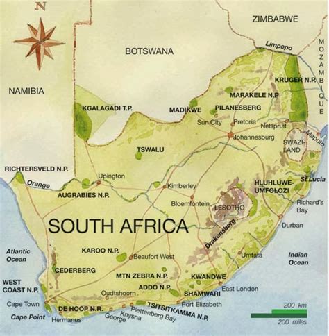 Geography Map of South Africa Pictures | Map of South Africa Pictures