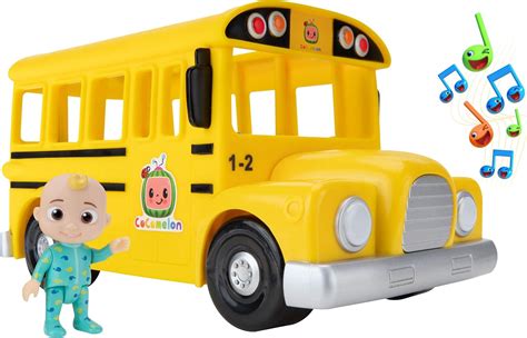 Cocomelon Feature Musical Vehicle Yellow School Bus, multi, CMW0015, Cocomelon Yellow School Bus ...