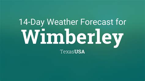 Wimberley, Texas, USA 14 day weather forecast