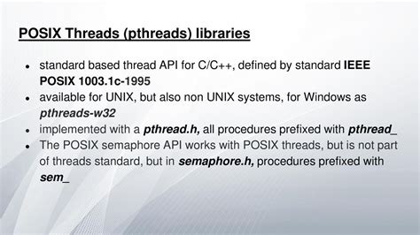 POSIX Threads(pthreads) - ppt download