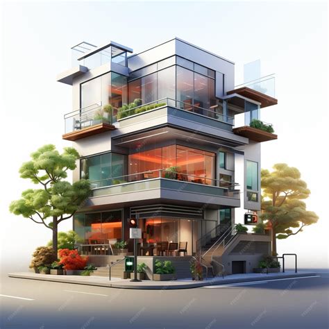 Premium Vector | Realistic vector building design on white background