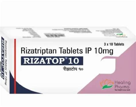 Rizatriptan 10 Mg Tablets at Rs 233/stripe | Rizatriptan Tablet in Nagpur | ID: 2852569277212