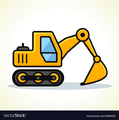 Excavator design Royalty Free Vector Image - VectorStock