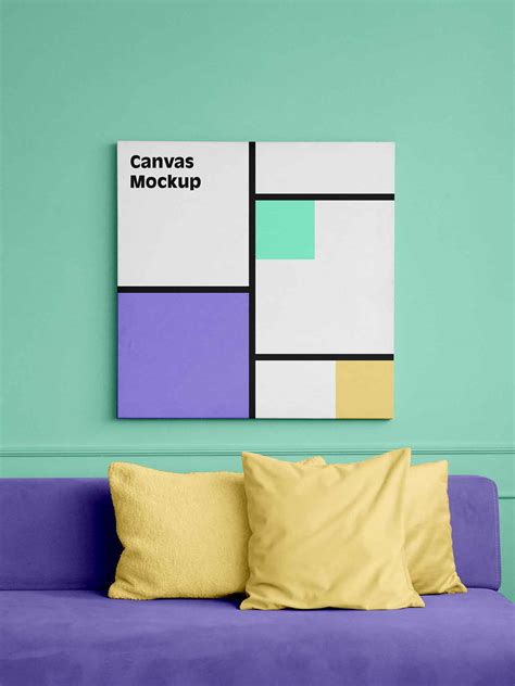 Free Square Canvas Mockup (PSD)