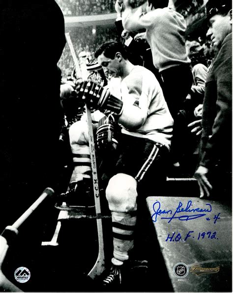 Jean Beliveau Autographed & Inscribed 8x10 Photo - Razilia