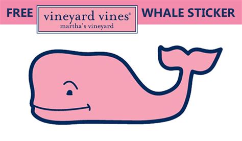 Free Vineyards Vines Pink Logo Whale Sticker