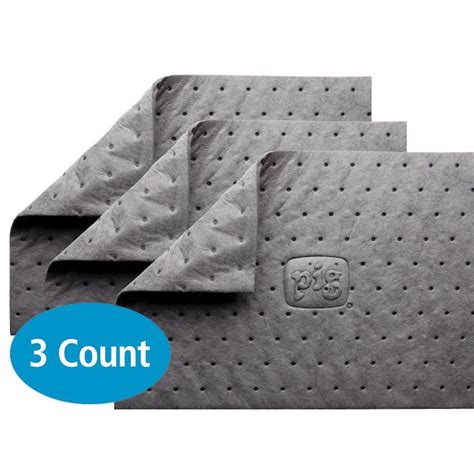 New Pig Pack of 3 PIG® Oil Spill Mats for Garage New Pig's Original Gray Mat Oil Mats for Garage ...