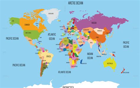World Map With Countries And Oceans - vrogue.co