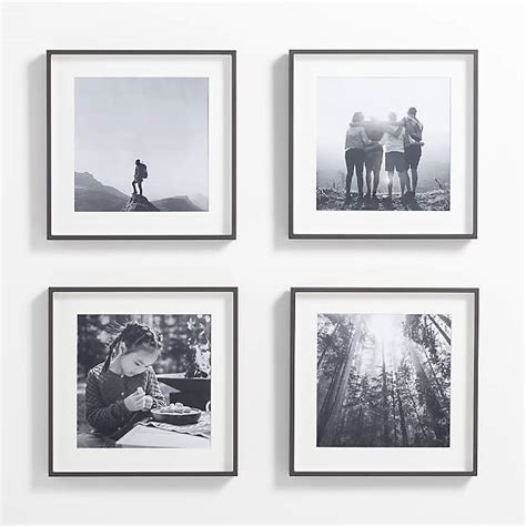 4-Piece Brushed Black Gallery Wall Picture Frame Set + Reviews | Crate & Barrel