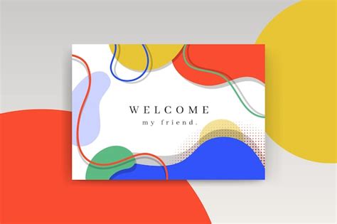 Free Vector | Welcome card template