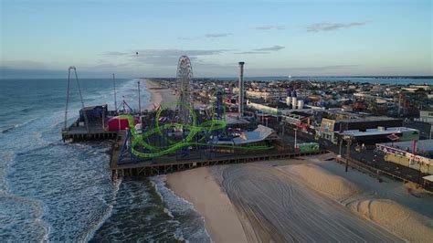 Drone Footage of Casino Pier | Pier, Night life, Jersey shore