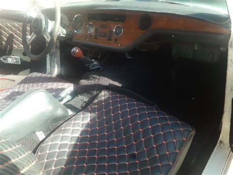 1973 Triumph GT6 Mark III white Coupe Diamond pleat interior incomplete ...