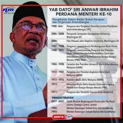 Biodata DS Anwar Ibrahim, Perdana Menteri Malaysia Ke-10