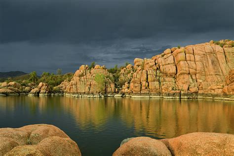 Watson Lake Stormy Morning Photograph by Dean Hueber - Fine Art America