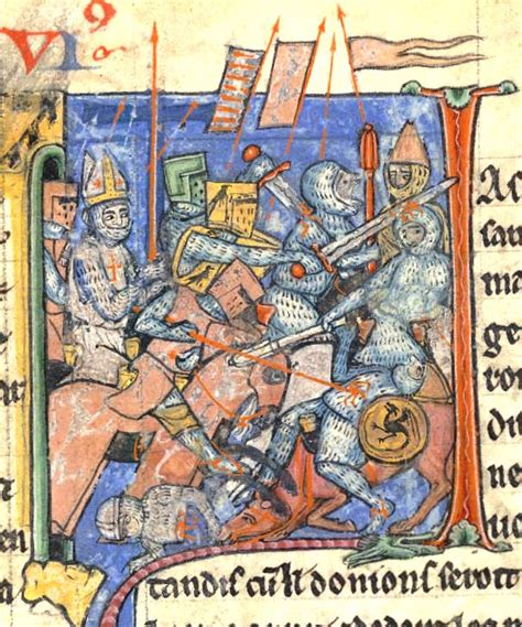 Adhémar de Monteil carrying the Holy Lance in one of the battles of the First Crusade ...